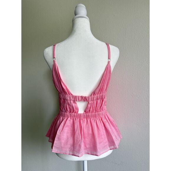 A Loves A New Pink Tank Top Rayon Evening Cocktail Pretty Pink Baby Doll Size S - Picture 2 of 5